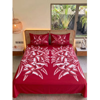 Hand Painted Rayon Bedsheet Set King Size